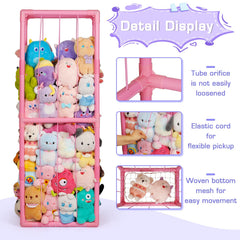 Trycooling PVC stuffed animal storage holder supports durable plush organizing
