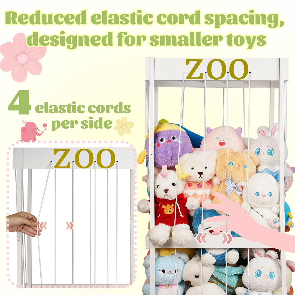 Trycooling stuffed animal zoo wood storage assembled for nursery room setup.
