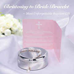 Tryuunion christening gift packaging shown with poem card ready to give