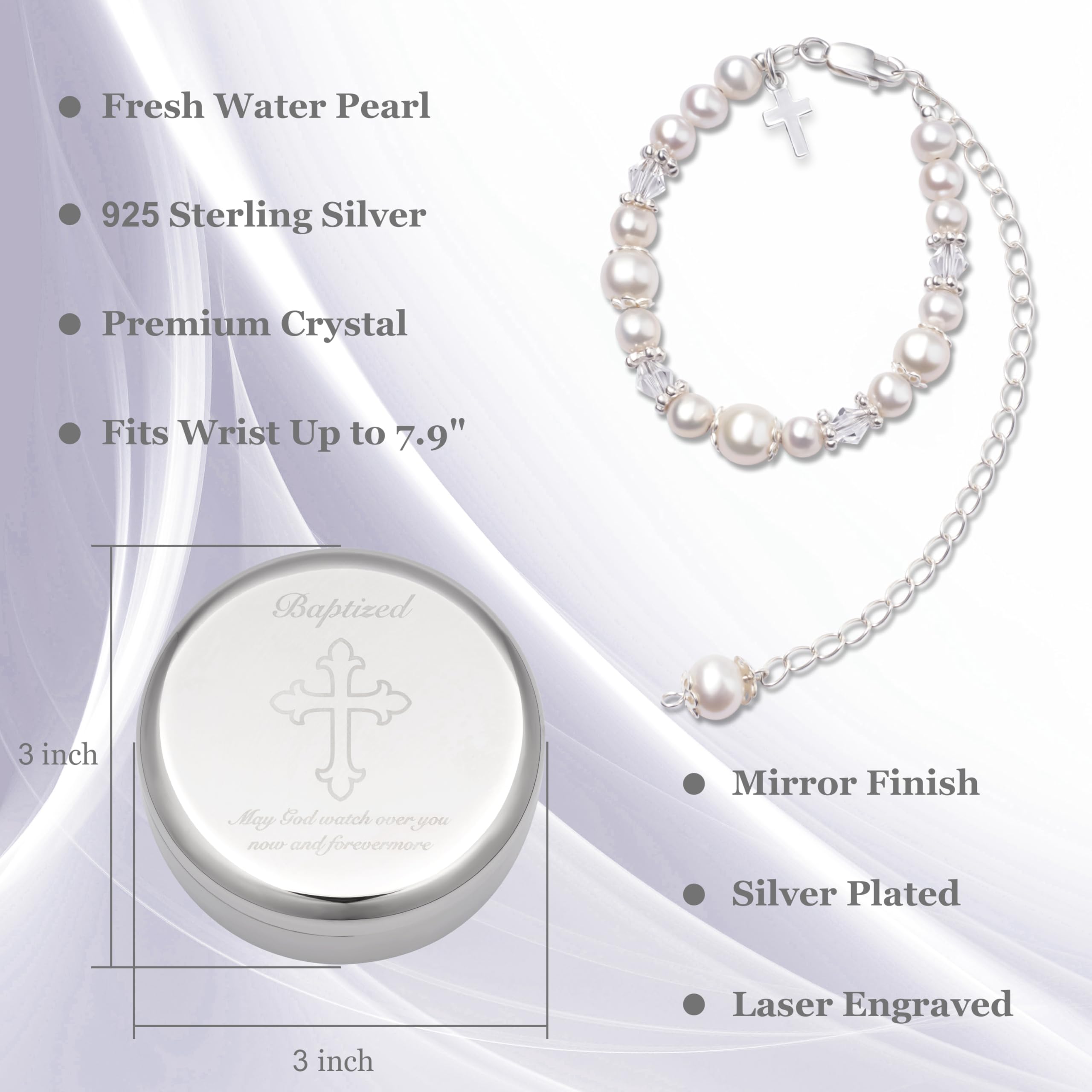 Tryuunion keepsake box with cross engraving for lasting memories