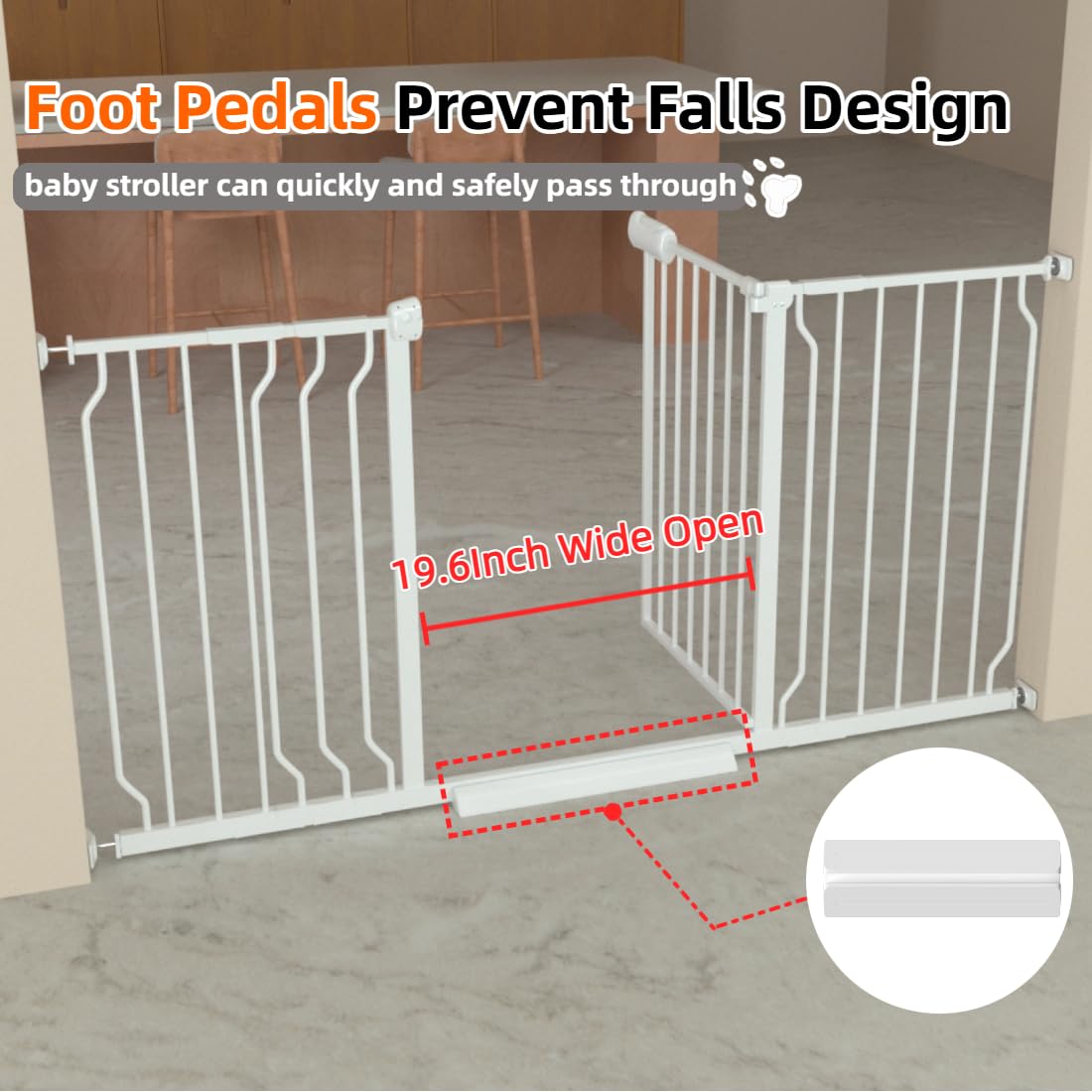 TSAYAWA baby gate suitable for stairs, kitchens, and hallways