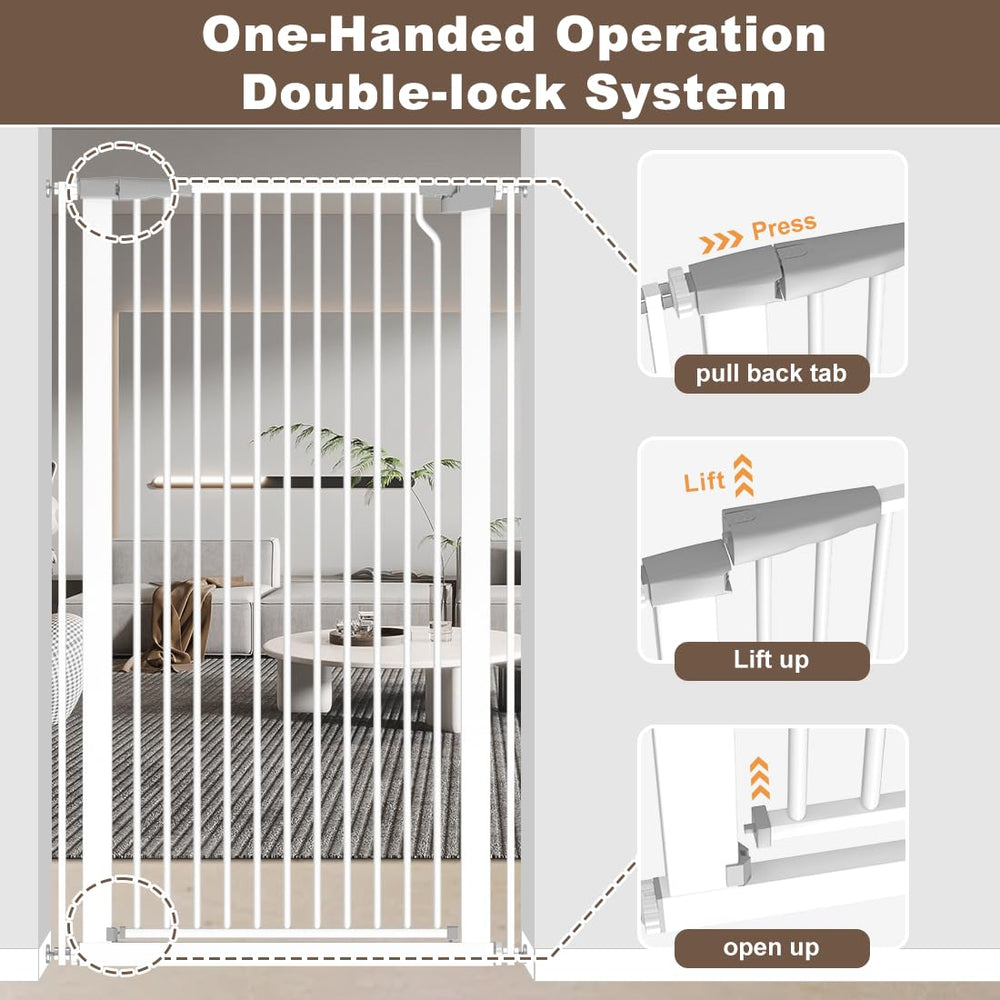 TSAYAWA cat gate auto-close reduces door gaps after passage