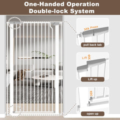 TSAYAWA cat gate auto-close reduces door gaps after passage