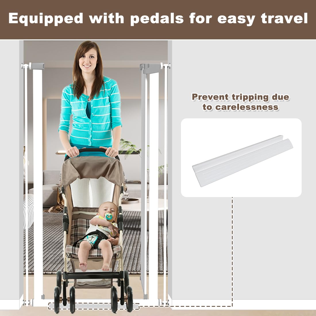 TSAYAWA cat gate pressure-mounted setup requires no tools