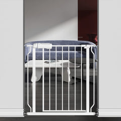 TSAYAWA extra wide gate with wide opening, ideal for strollers and pets.