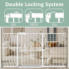 TSAYAWA Narrow Baby Gate pressure-mount installation protects walls