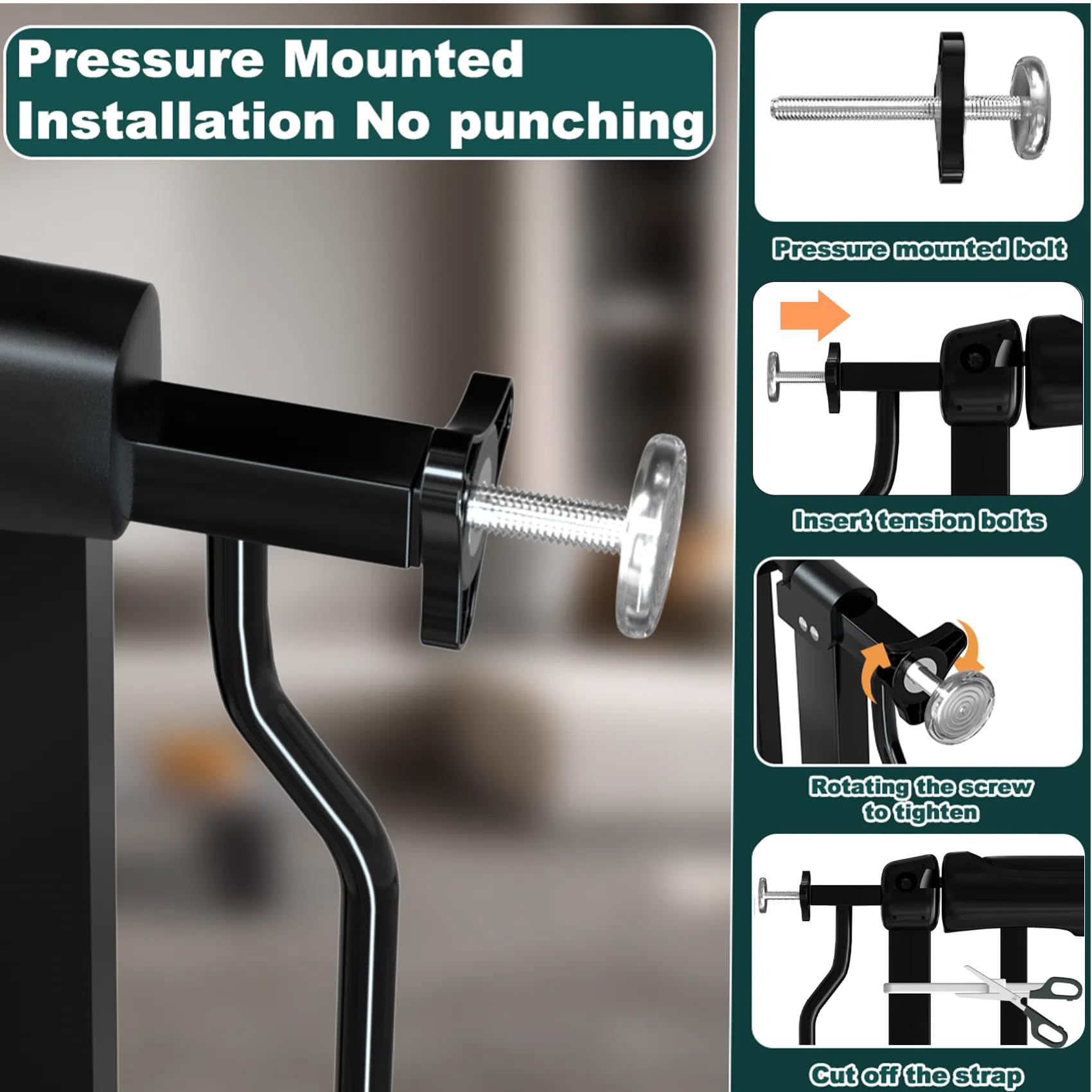 TSAYAWA pressure-mounted installation without drilling walls