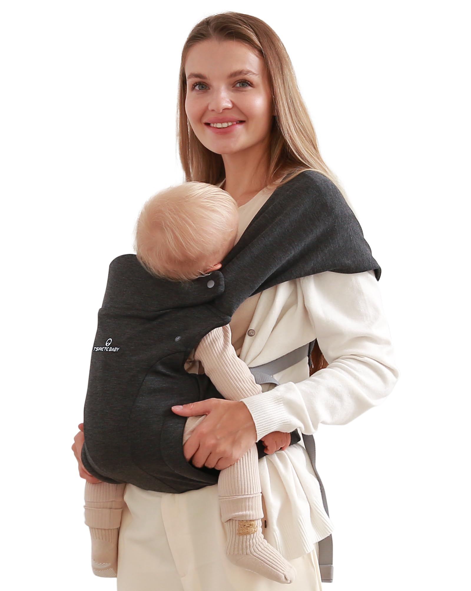 TSRETE Baby Carrier with ergonomic design supports comfortable wearing.
