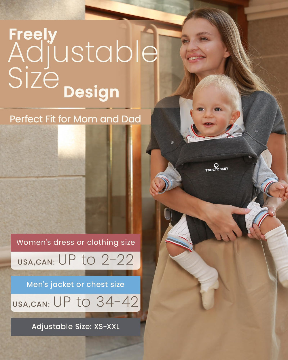 TSRETE Baby Carrier enables hands-free bonding during daily routines.