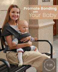 TSRETE Baby Carrier shows lumbar support for parent back comfort.