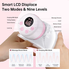 TSRETE breast pump 9 levels ensures comfortable suction for gentle milk expression.