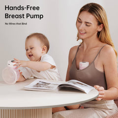 TSRETE wearable breast pump with 2 modes supports flexible pumping options.
