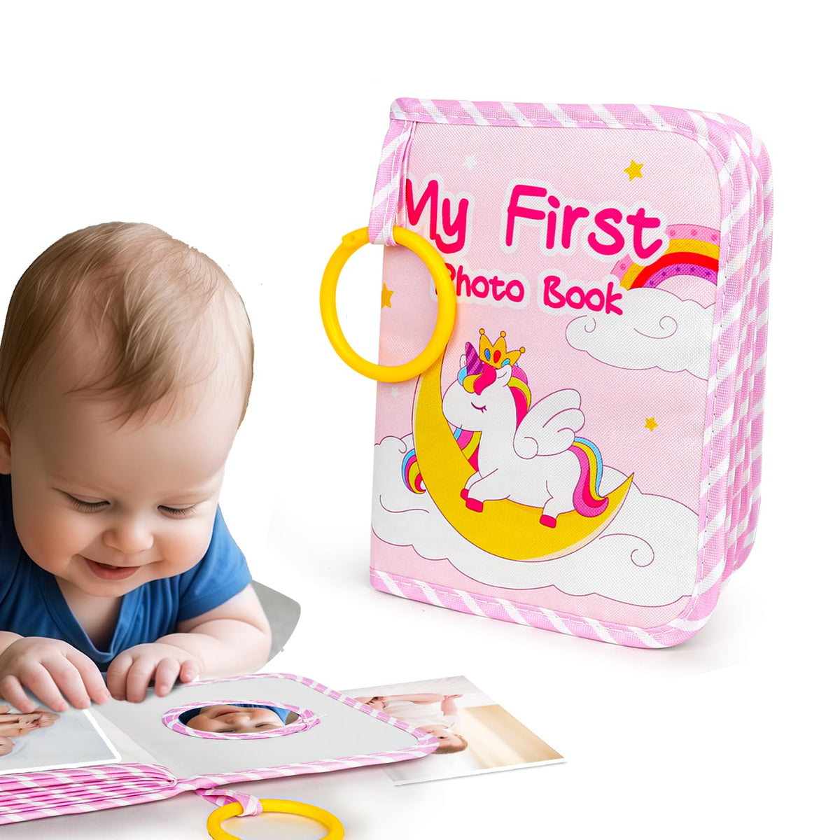 TSYAN baby first family photo album cover showing soft, durable keepsake for memories