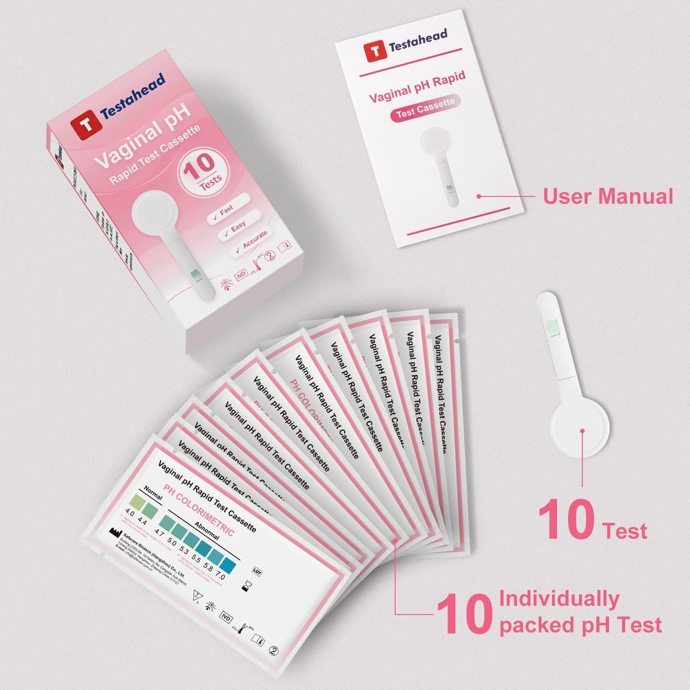 T TESTAHEAD hygienic testing at home promotes clean handling and convenience.
