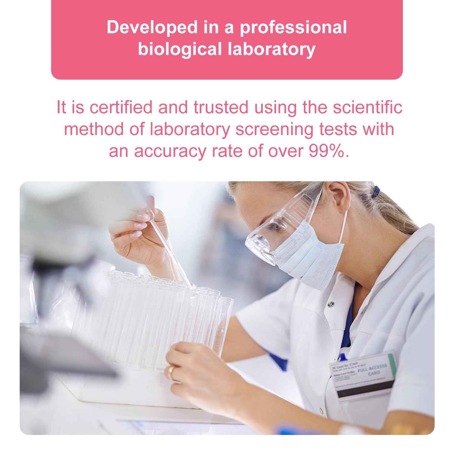 T TESTAHEAD instructions are included for safe, straightforward at-home testing.