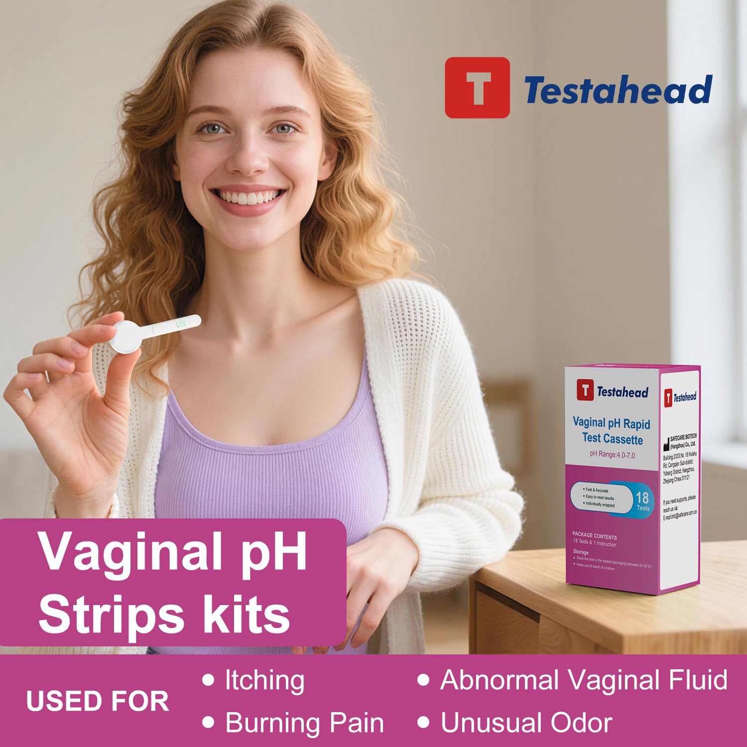 T TESTAHEAD ideal for at-home use and routine pH monitoring.