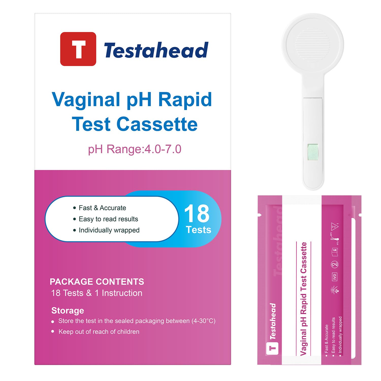 T TESTAHEAD clean packaging keeps strips pristine before use.