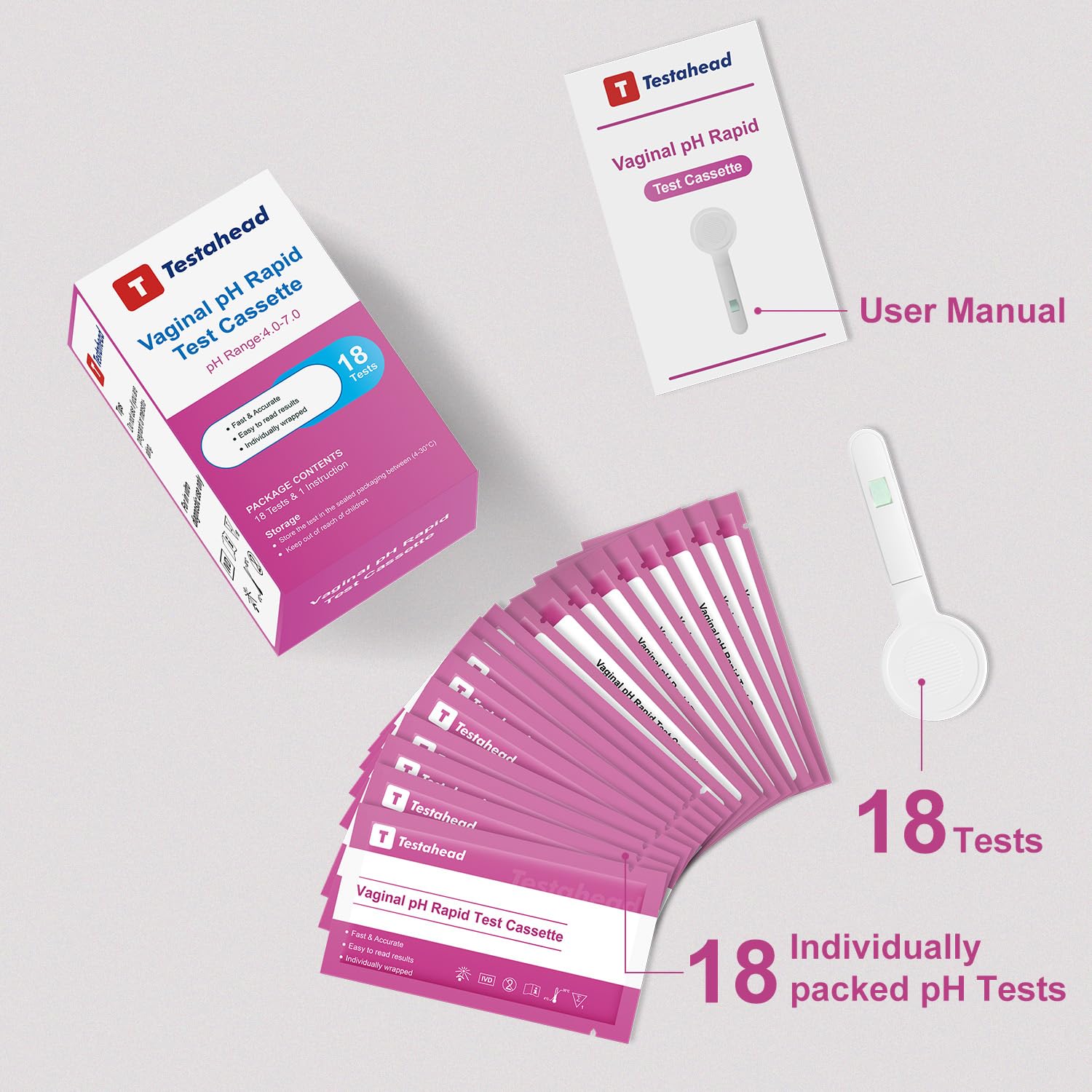 T TESTAHEAD contoured design supports a comfortable testing experience.