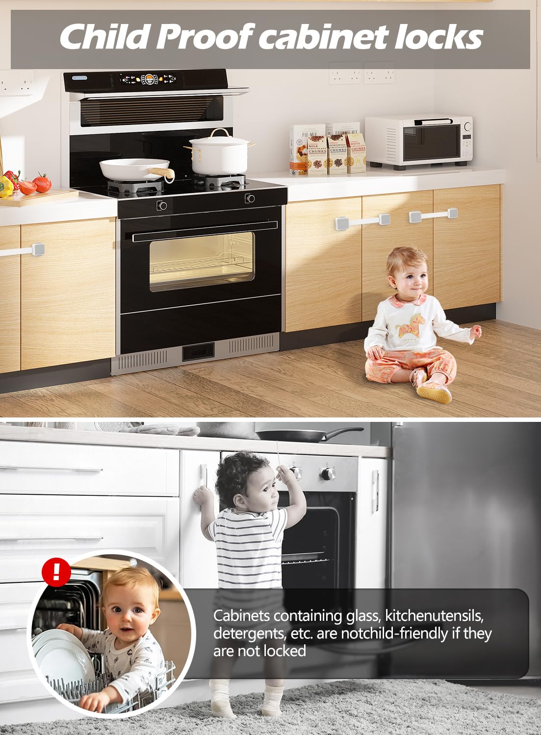 TTMALL lock on fridge door illustrating child-safe access and containment