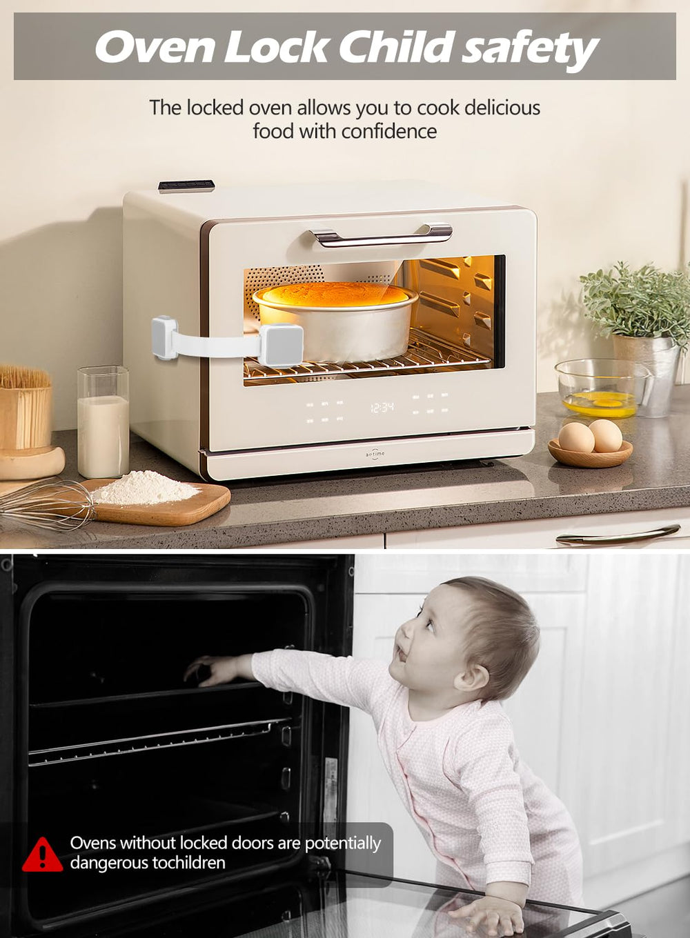 TTMALL multi-purpose appliance lock suitable for cabinets, appliances, and closets