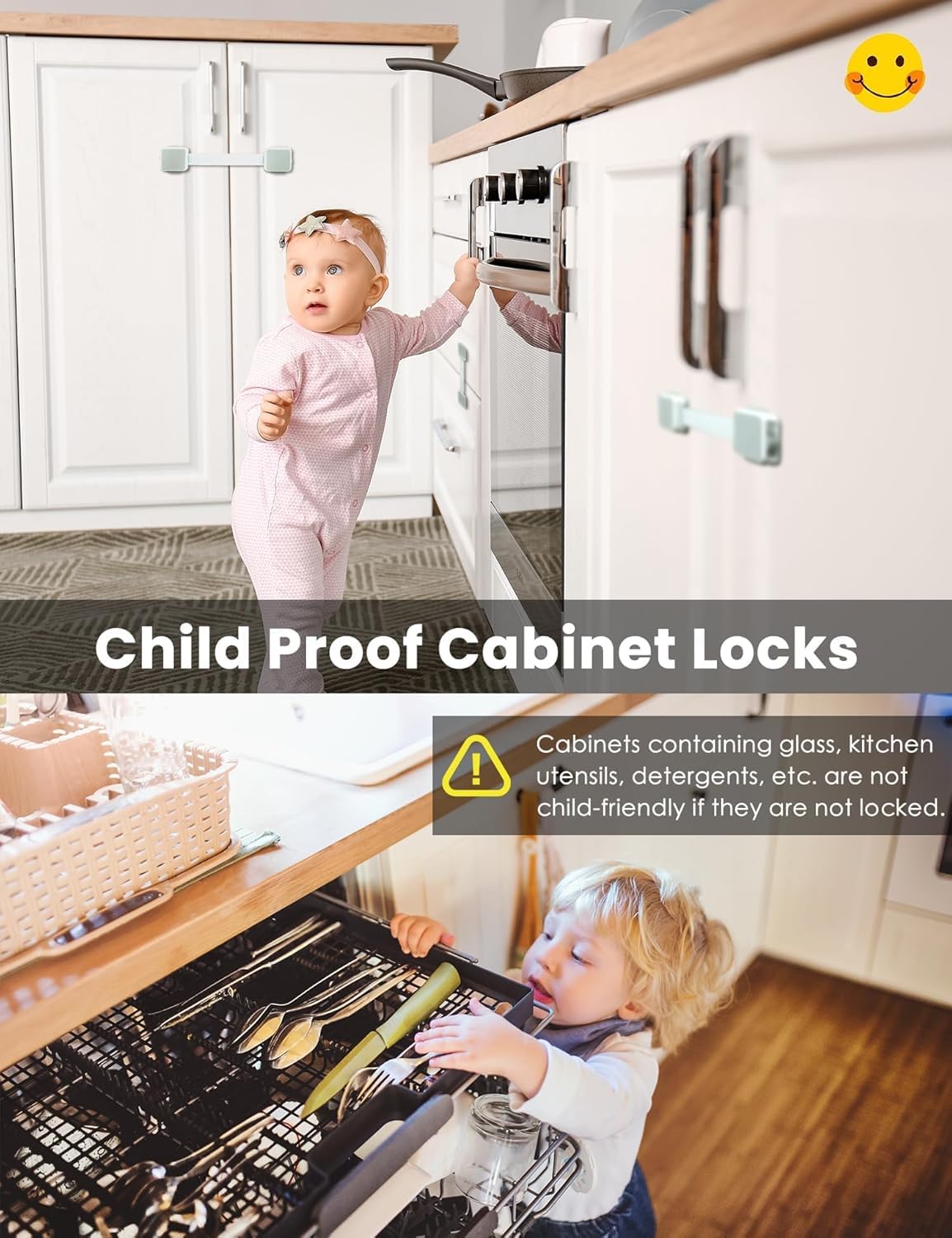 TTMALL one-hand-access latch simplifies adult use while keeping kids secure