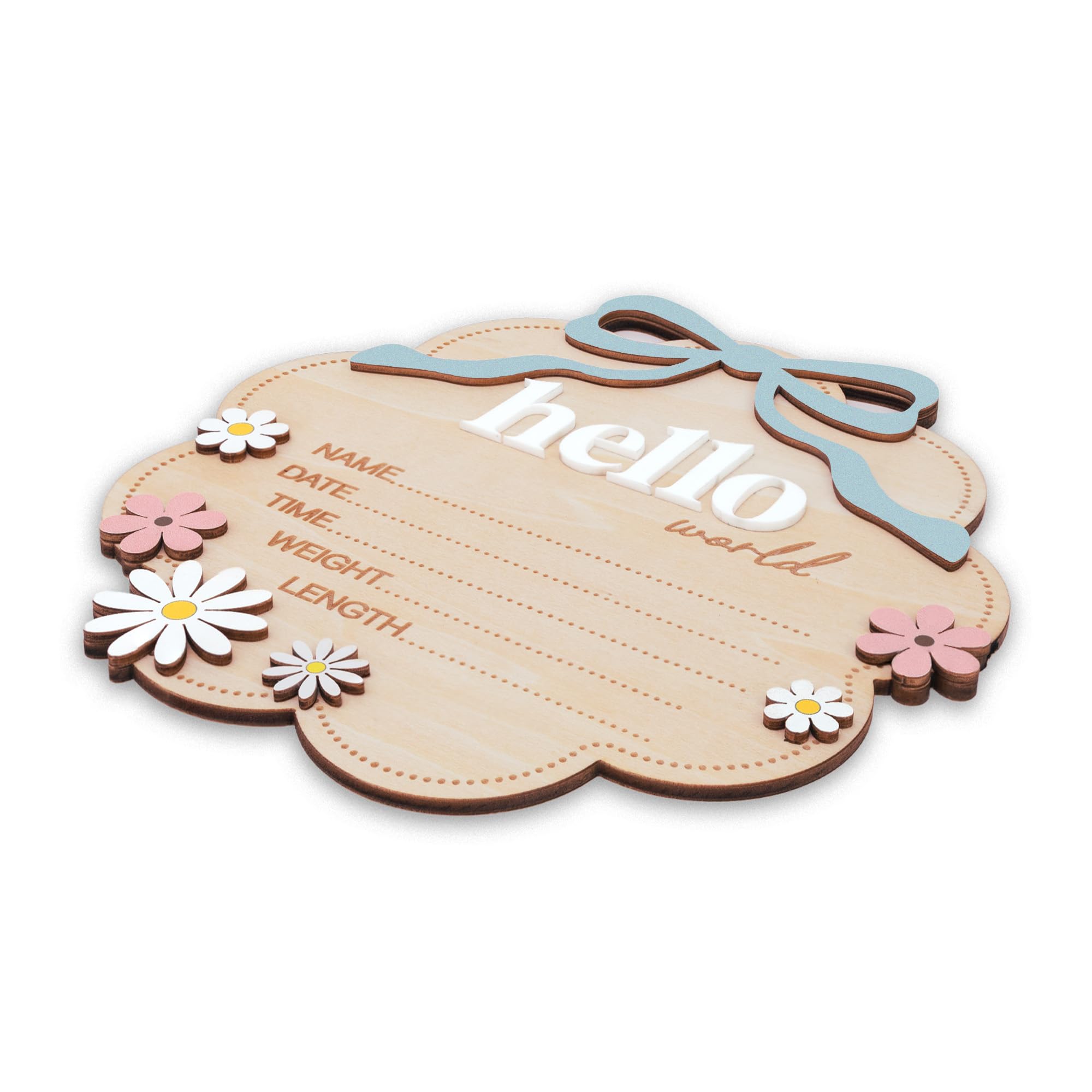TTMerriwood birth-details board highlights name, date, time, weight, and length for keepsake memories.