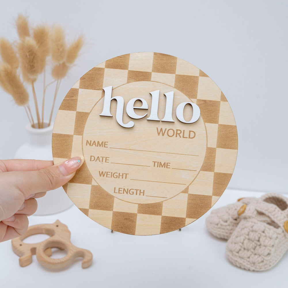 TTMerriwood birth-name plaque for nursery memories