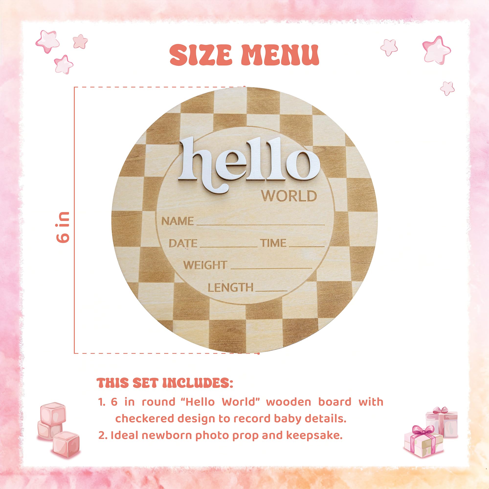 TTMerriwood gift-ready baby sign ideal for new-parent celebrations