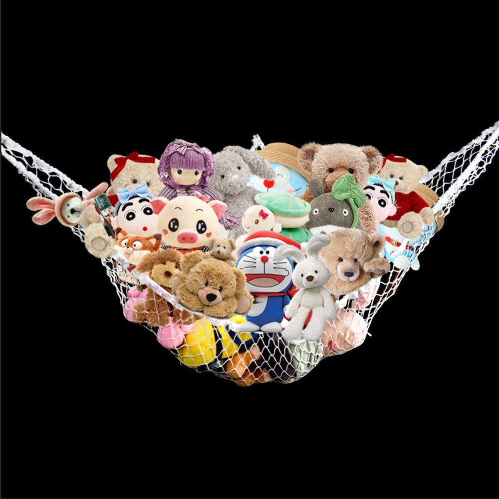 TTSAM hammock mesh toy net for stuffed animals wall hanging keeps toys organized and accessible.