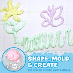 Tub Works fluffy foam soap watermelon green for shaping bath art and gentle cleanup