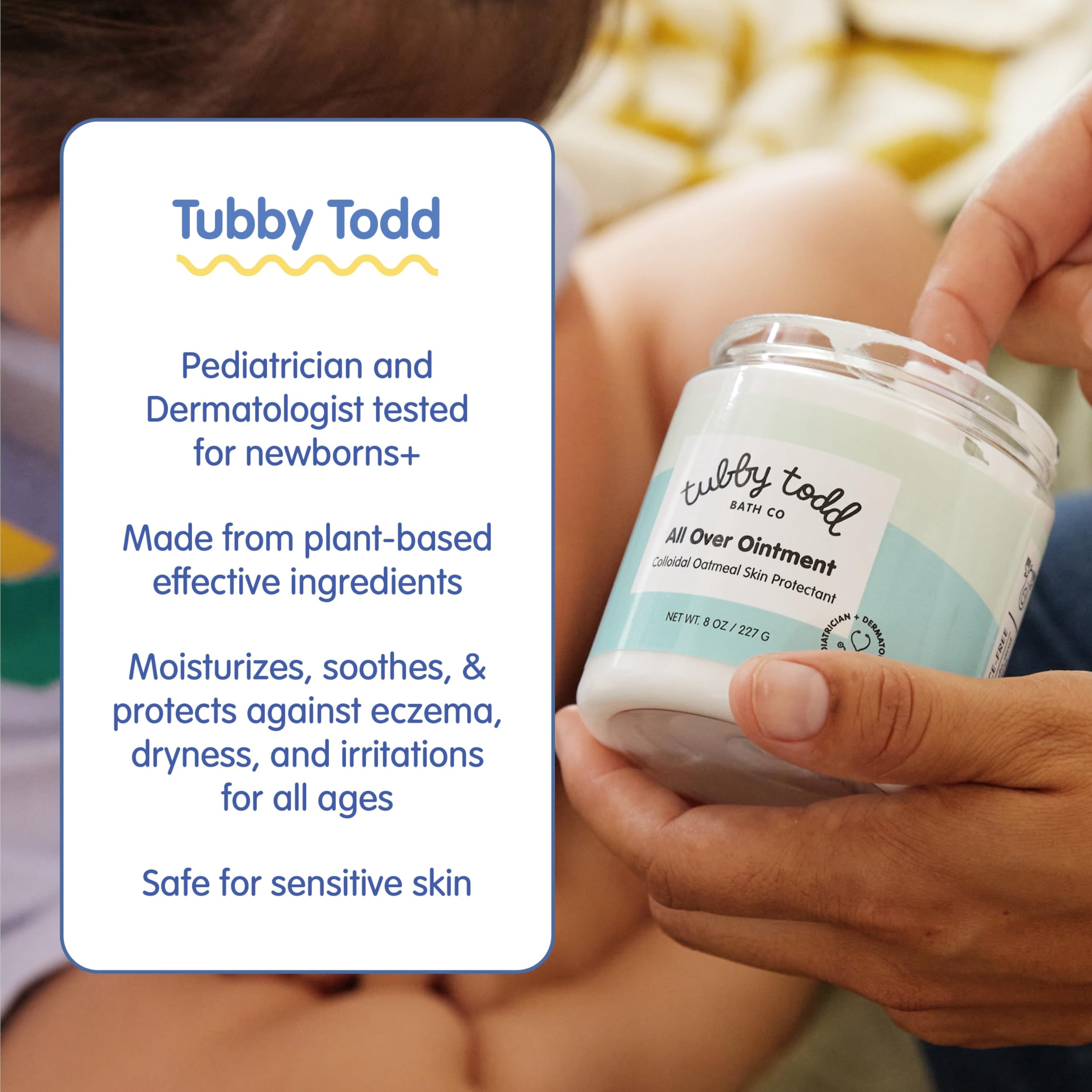 Hydrating jojoba esters and botanicals in Tubby Todd Ointment.