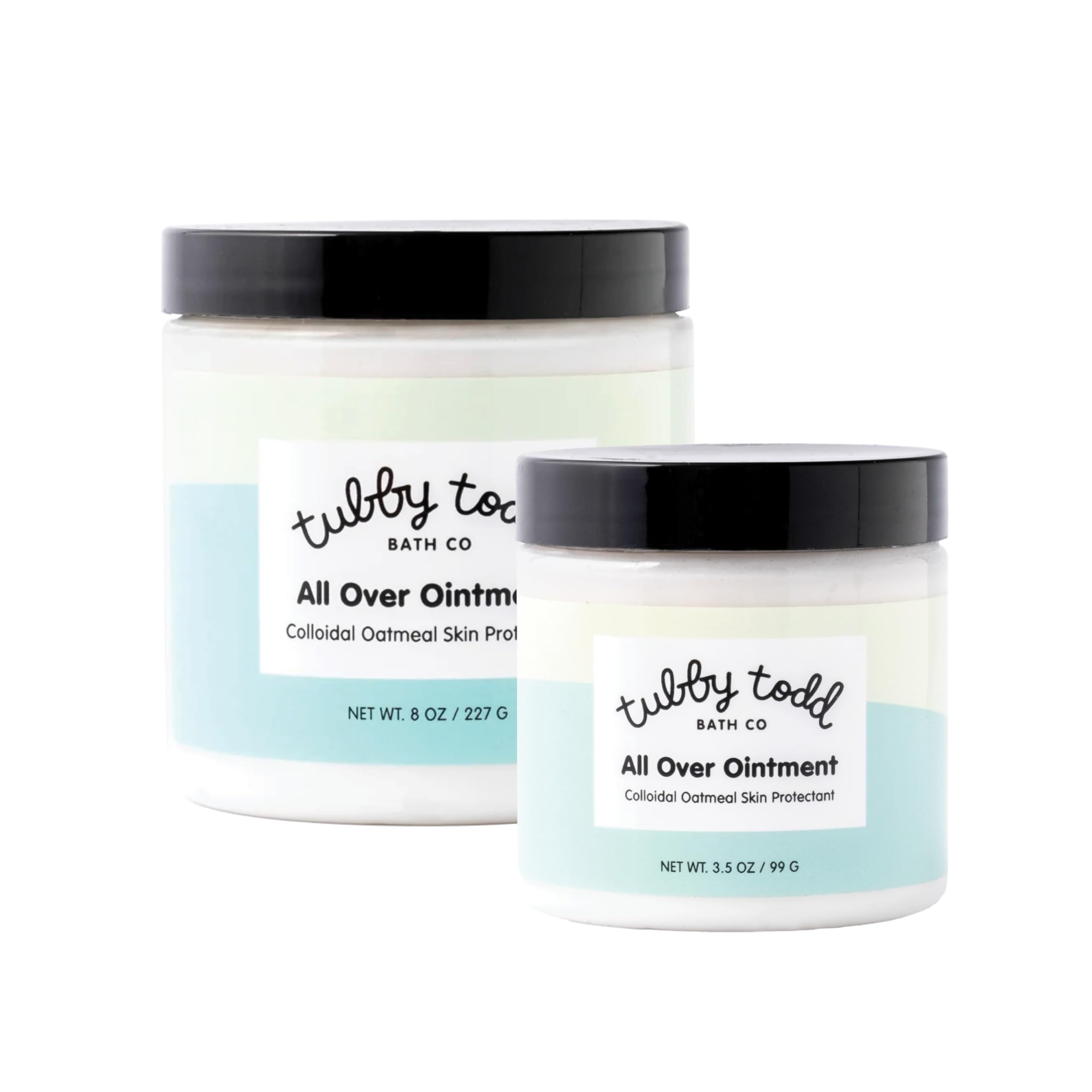 Tubby Todd All Over Ointment jar for gentle baby skin care.