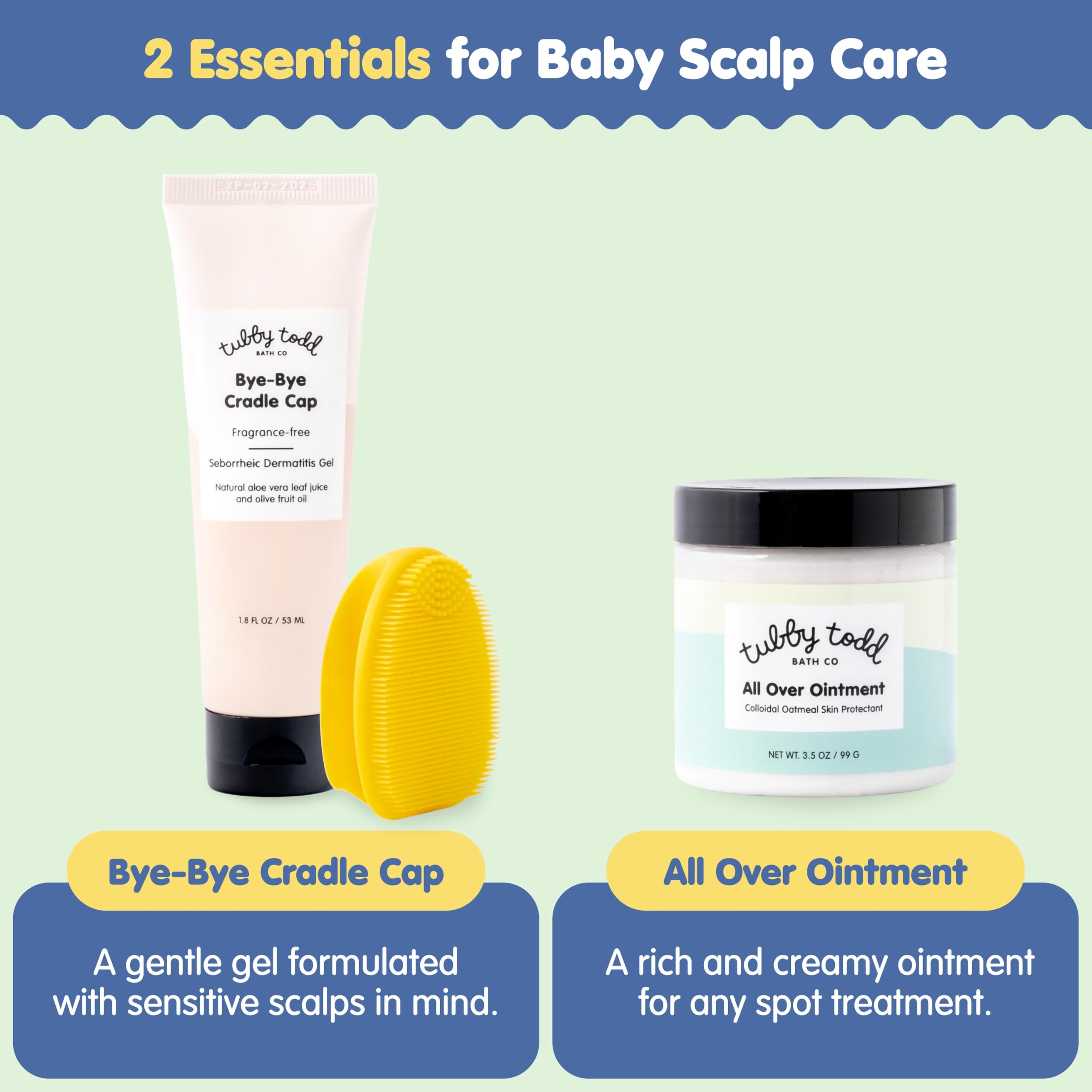 Tubby Todd All Over Ointment jar providing rich moisture for baby skin