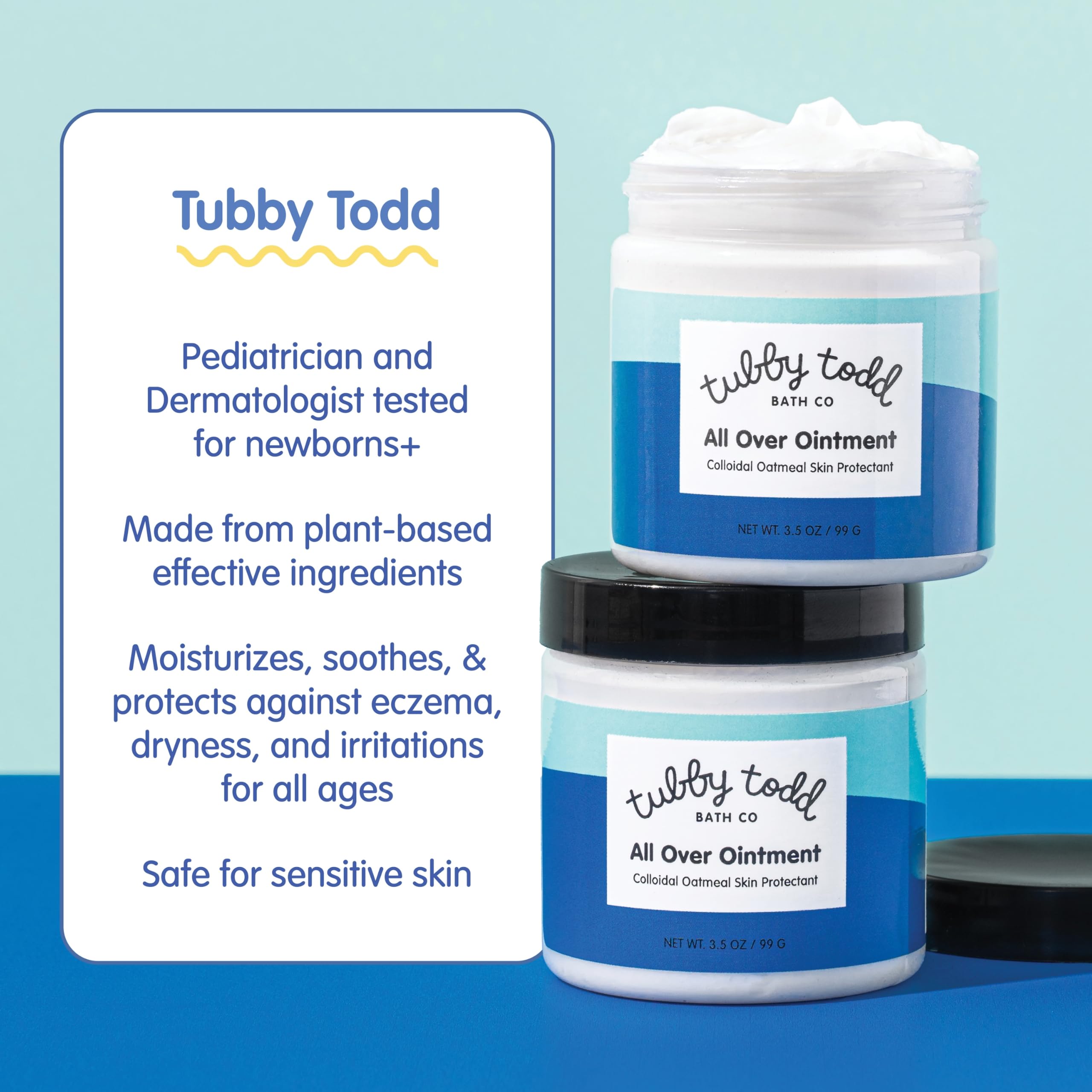 TUBBY TODD All Over Ointment texture swatch demonstrates a non-greasy finish.