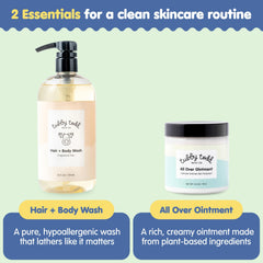 Tubby Todd fragrance-free set packaging for newborns and toddlers.