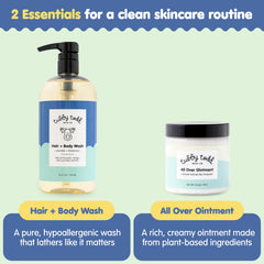 Tubby Todd Baby Set packaging shown for convenient two-step care.