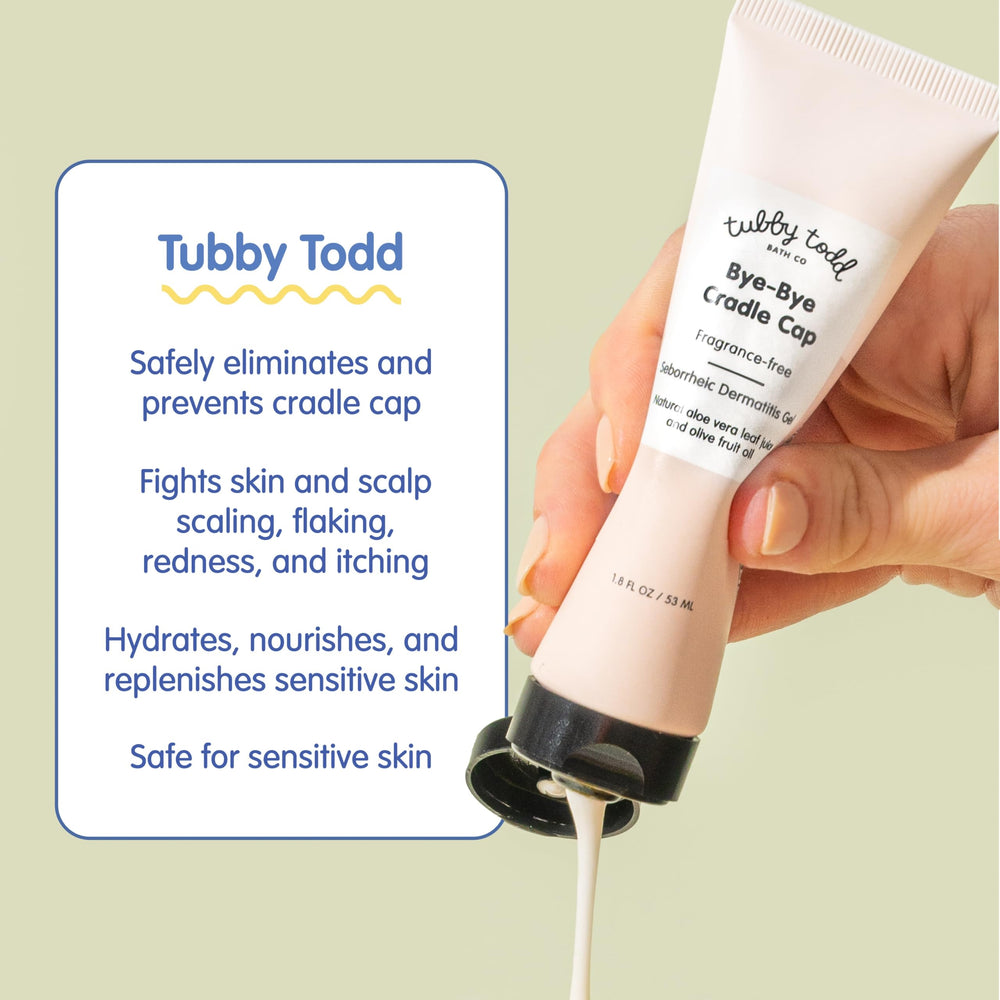 Tubby Todd cradle cap care kit packshot showcasing the full set