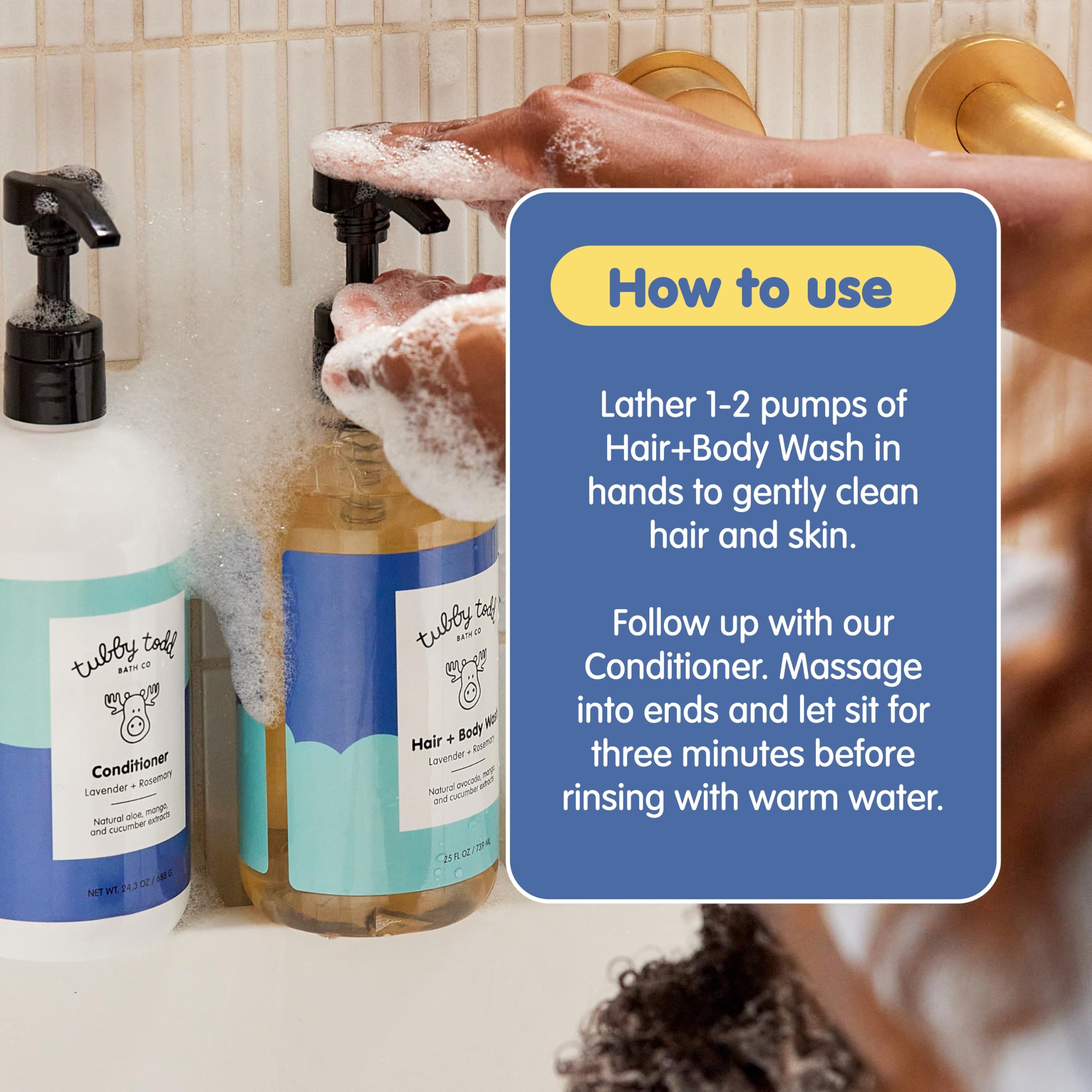 TUBBY TODD Fragrance-free hair-wash bottle emphasizes mild daily use.