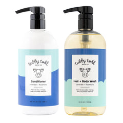 TUBBY TODD Hair Duo bottle front view shows gentle cleansing for delicate hair