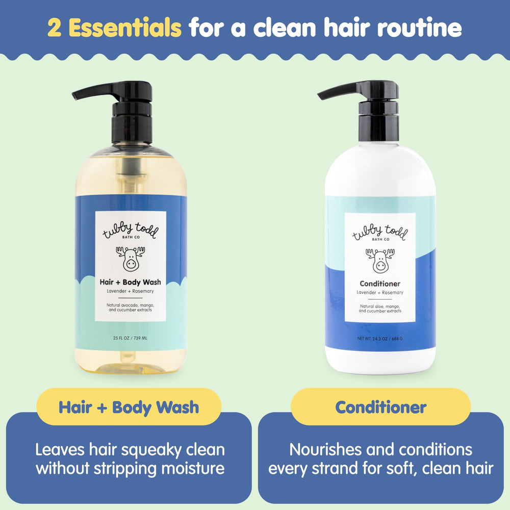 TUBBY TODD Hair Duo baby bath time with gentle lather