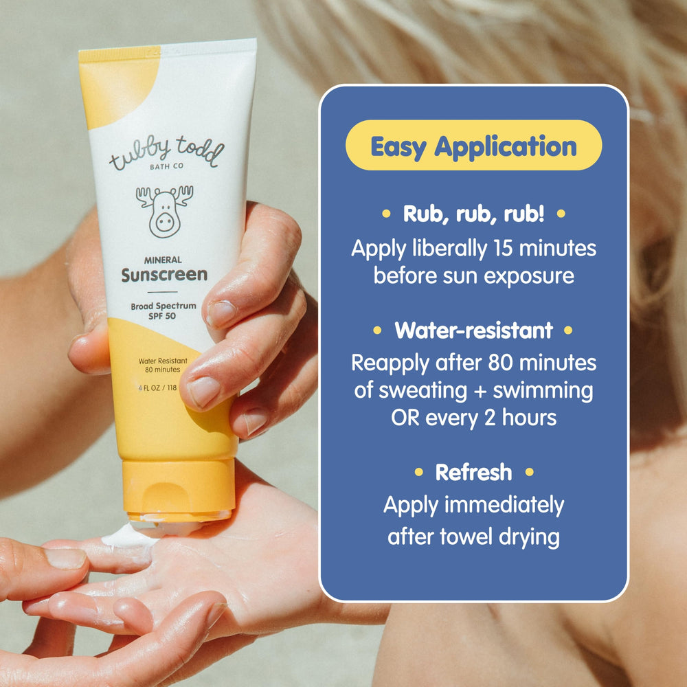 Tubby Todd mineral sunscreen leaves no white residue