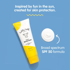 Gentle rub-in of Tubby Todd mineral sunscreen with no greasy residue