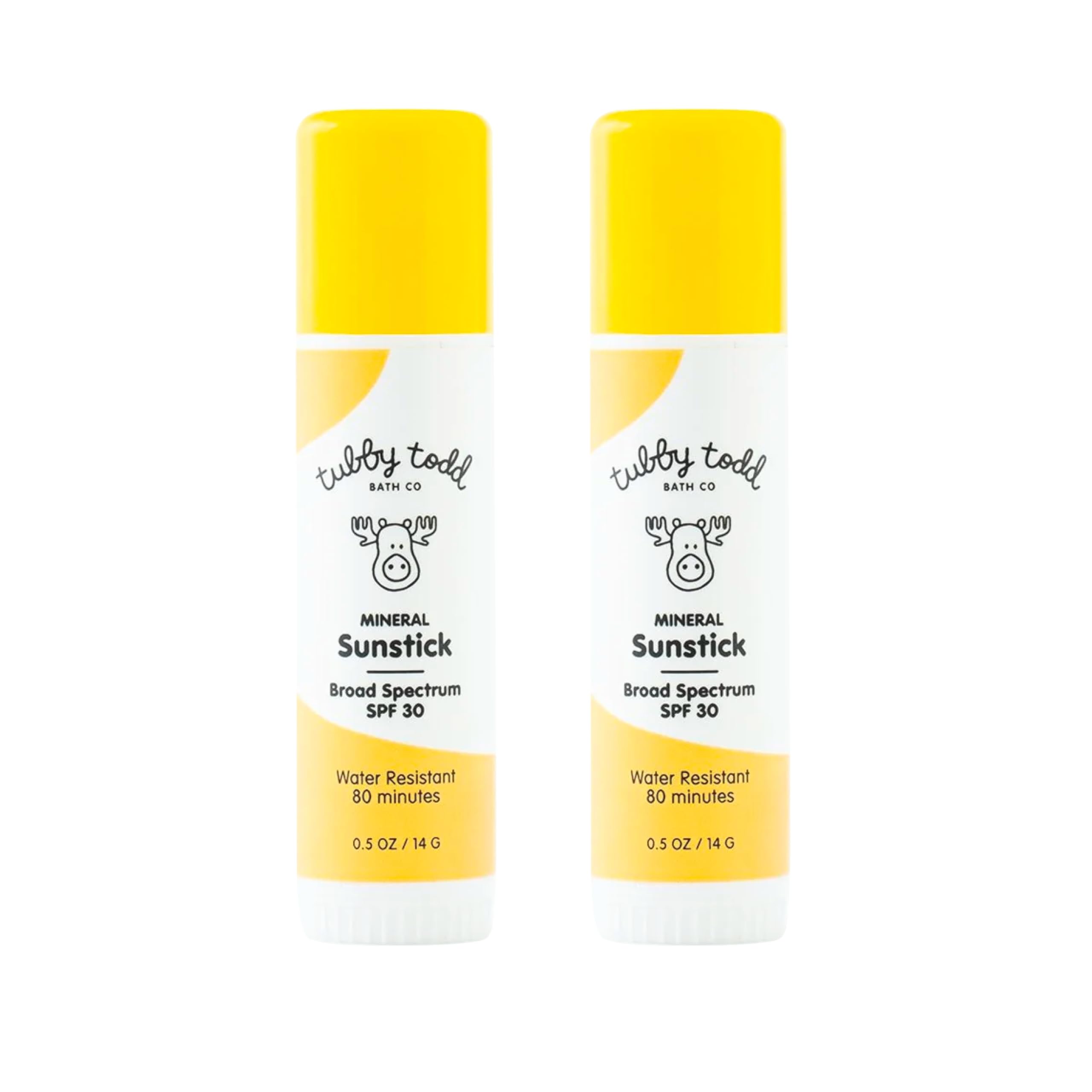 TUBBY TODD Mineral Sunstick on the face shows smooth, mess-free sun protection for kids.