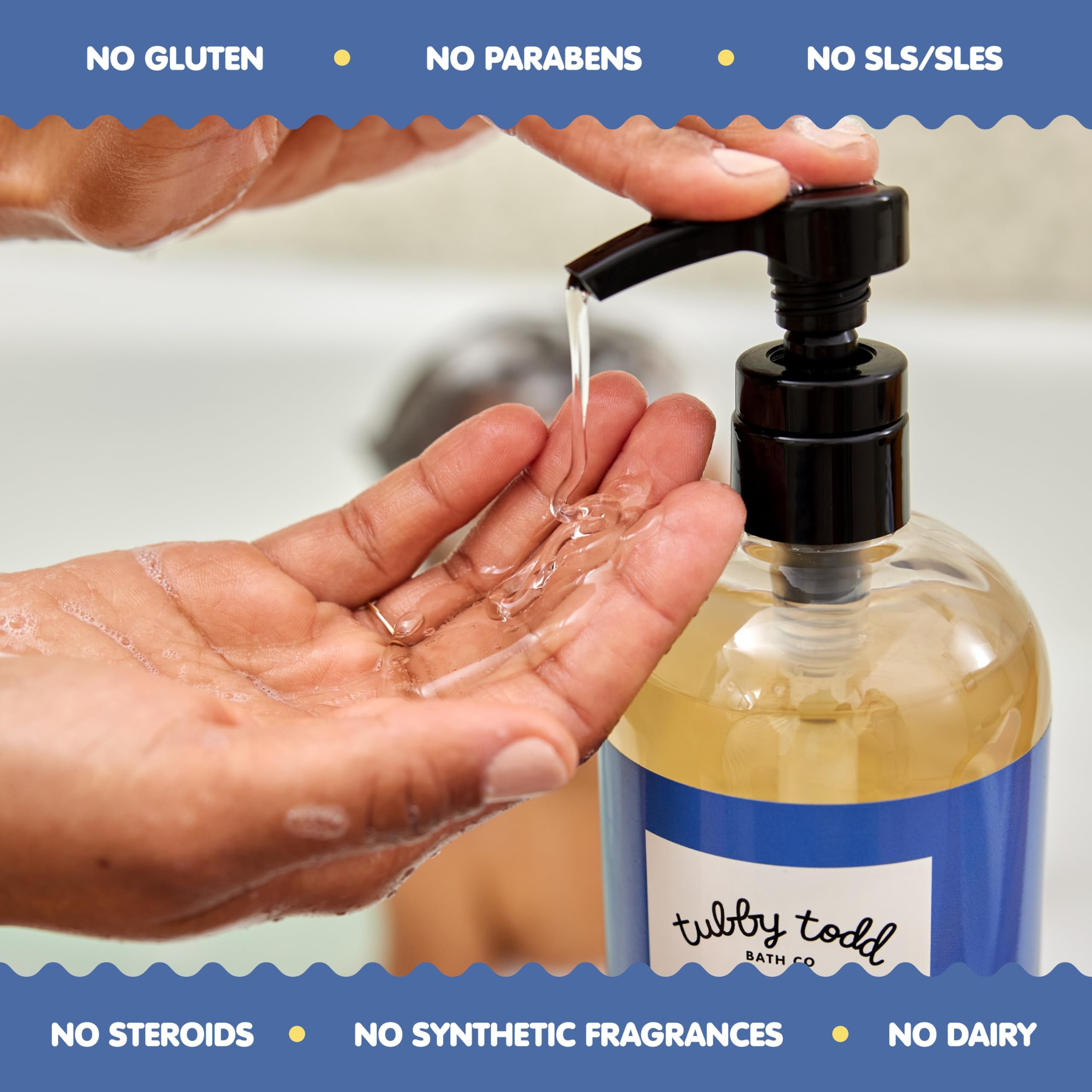 Tubby Todd ointment jar close-up highlighting eczema-prone skin support.