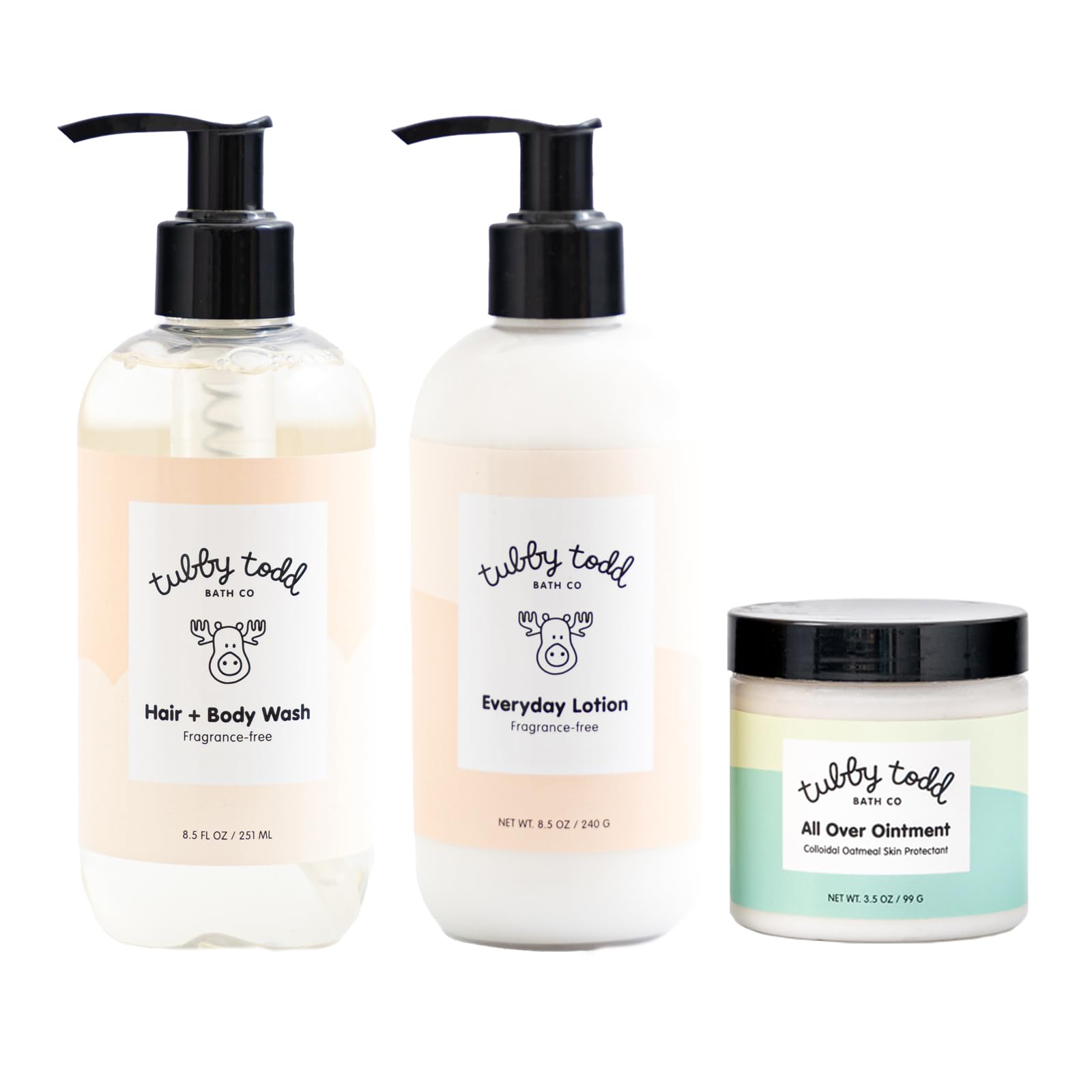 Tubby Todd Regulars Hair and Body Wash bottle for gentle cleansing of baby's delicate skin.