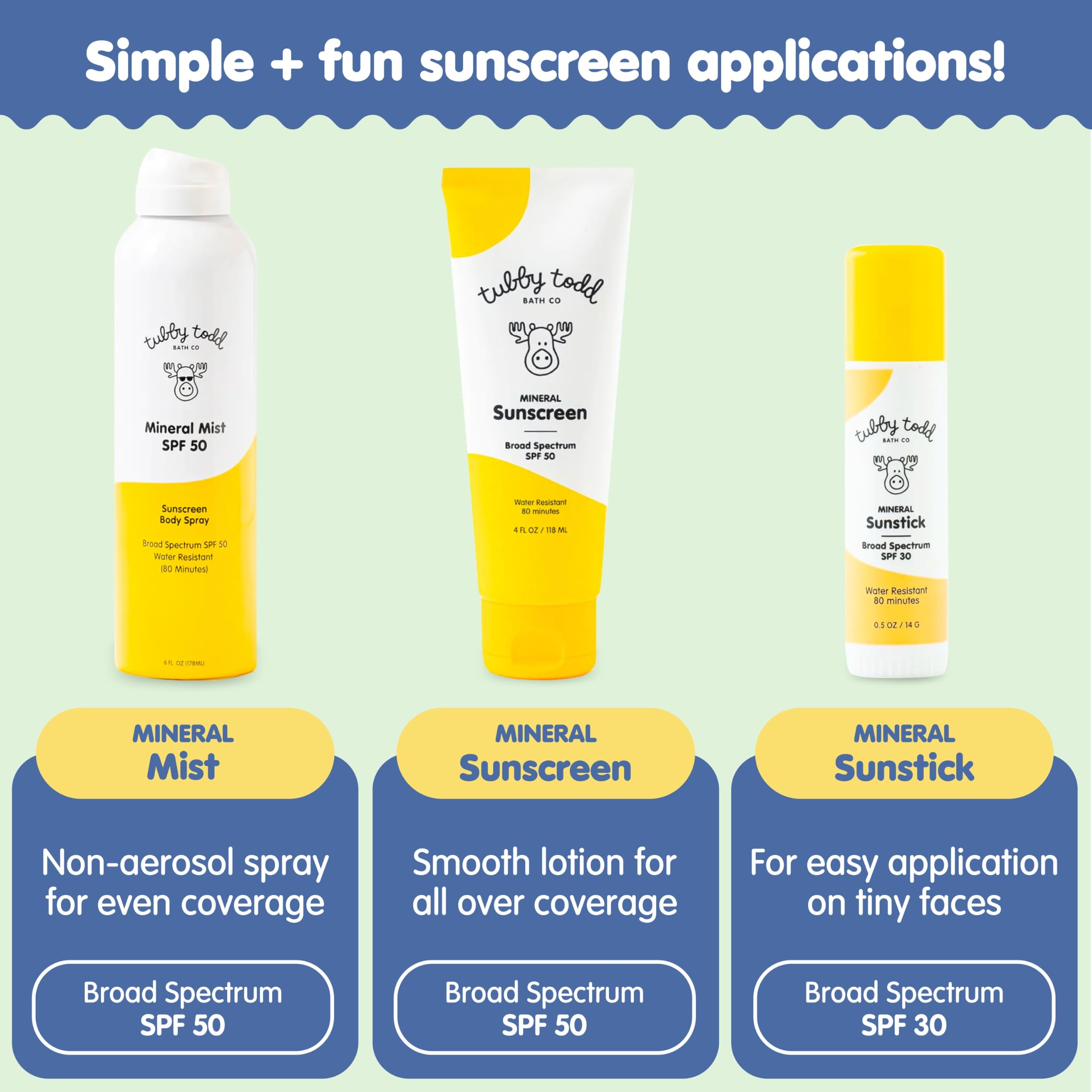 Tubby Todd sun-stick face application for quick SPF 30 touch-ups on little noses