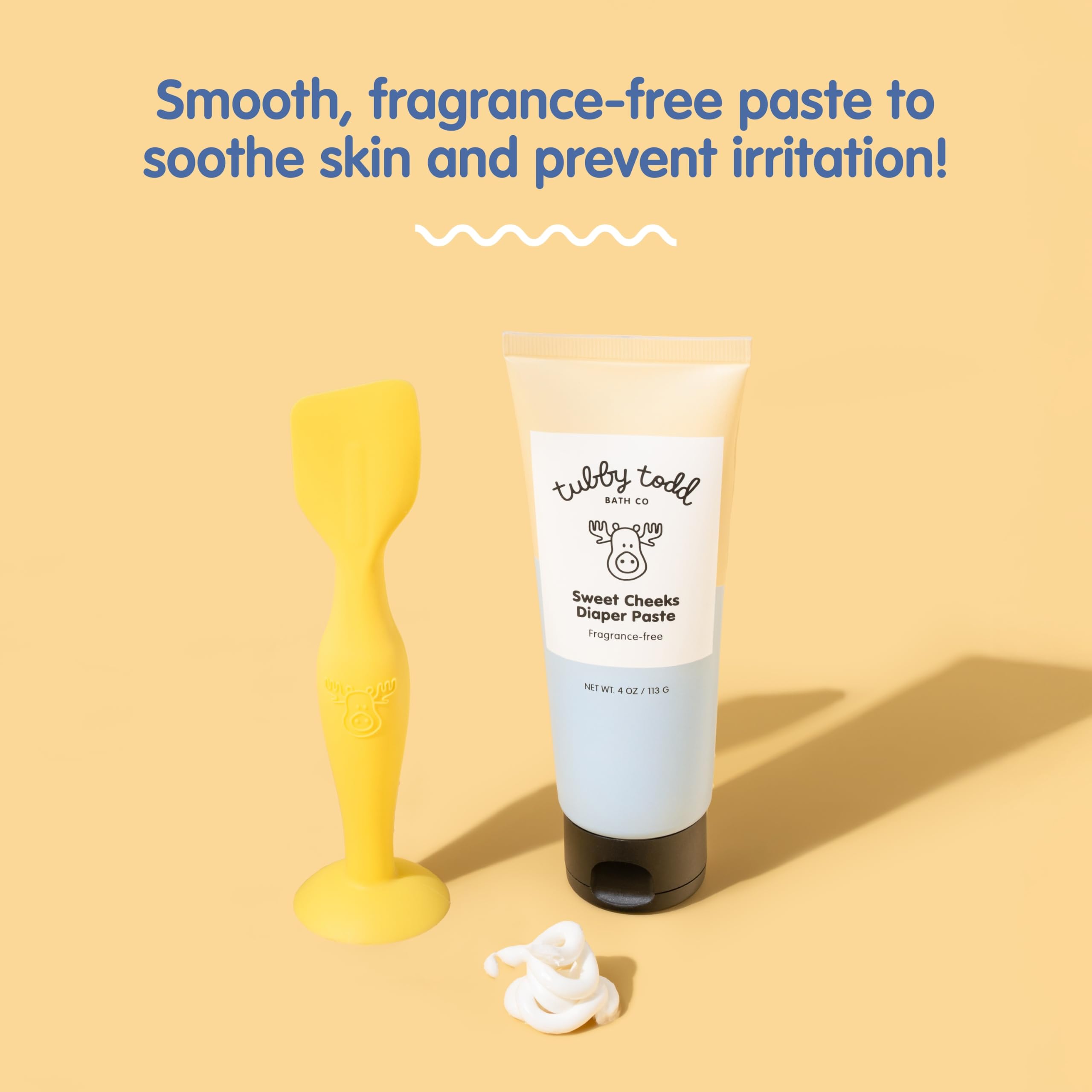 TUBBY TODD Sweet Cheeks 4oz tube closeup shows creamy texture for easy application.