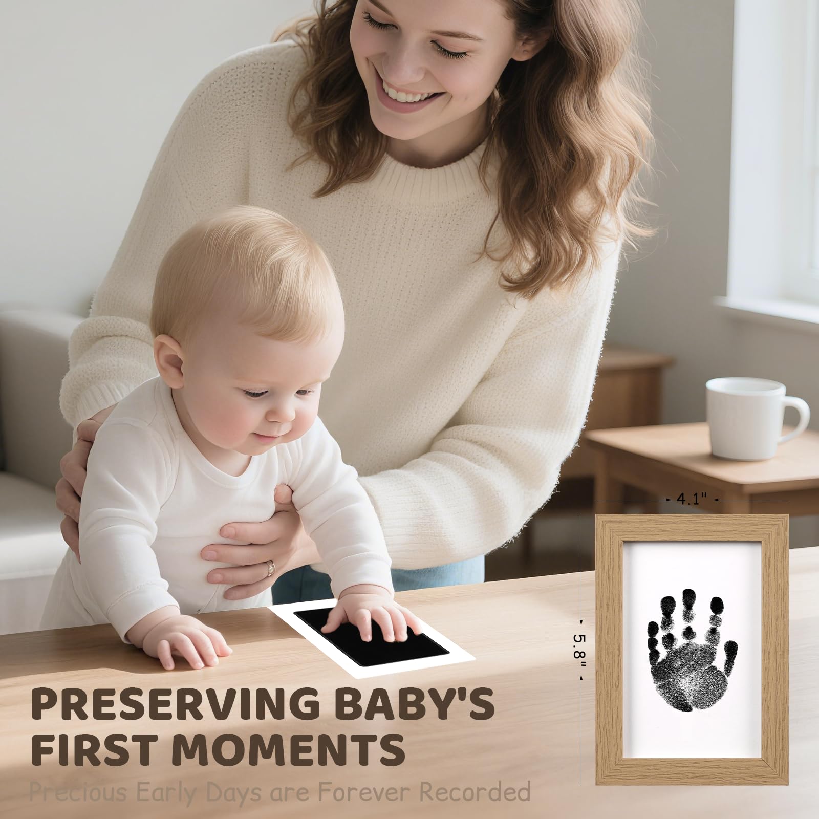Tubuui baby footprint inkless print captured clearly