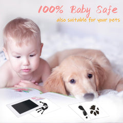 Tubuui baby footprint kit showcasing clear, complete prints.