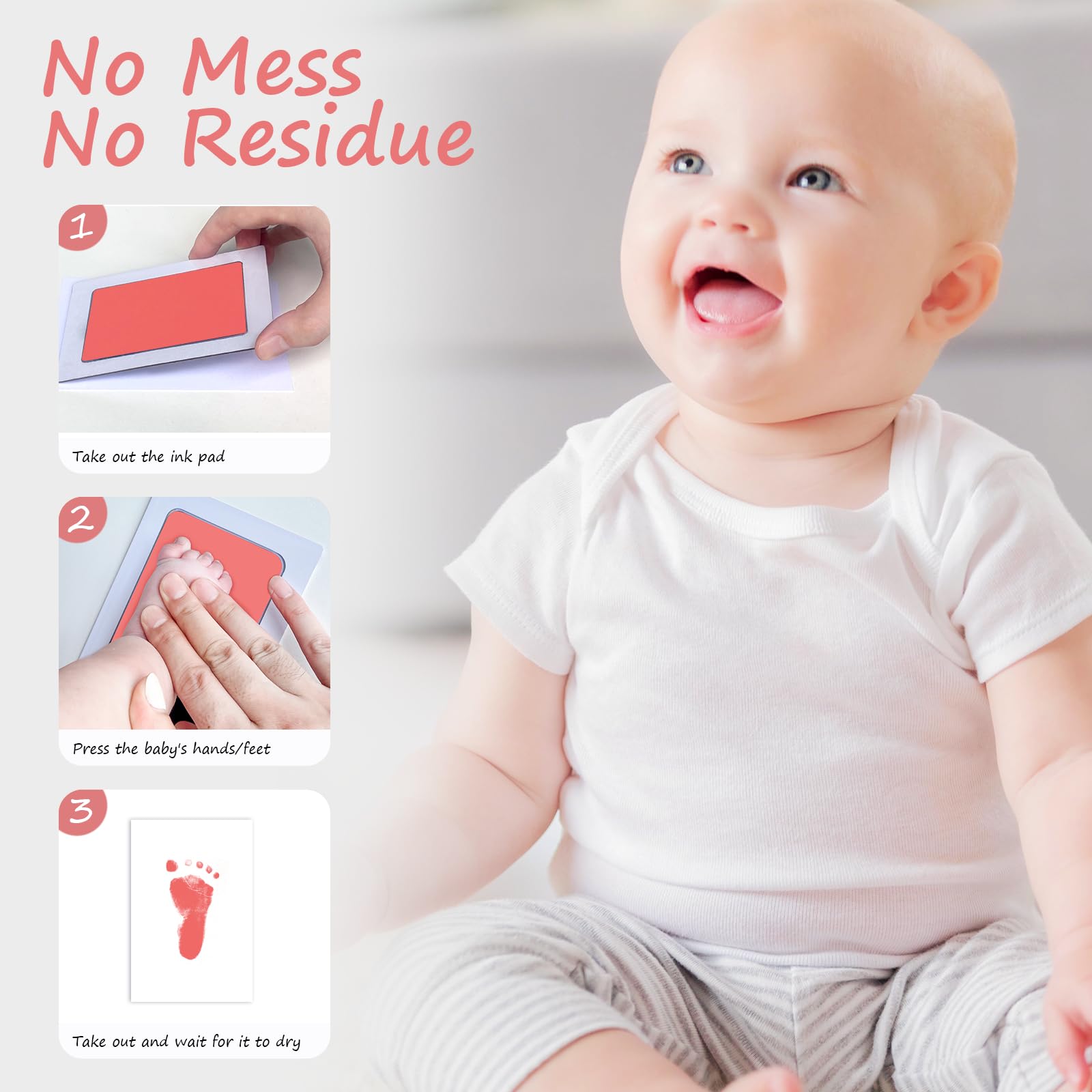 Tubuui clean touch ink pad close-up highlighting safe, residue-free prints